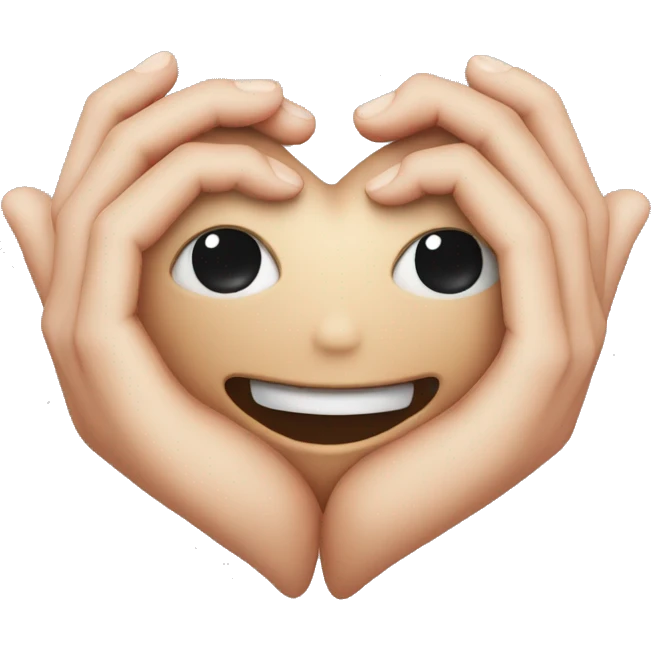 Heart with hands but upside down emoji