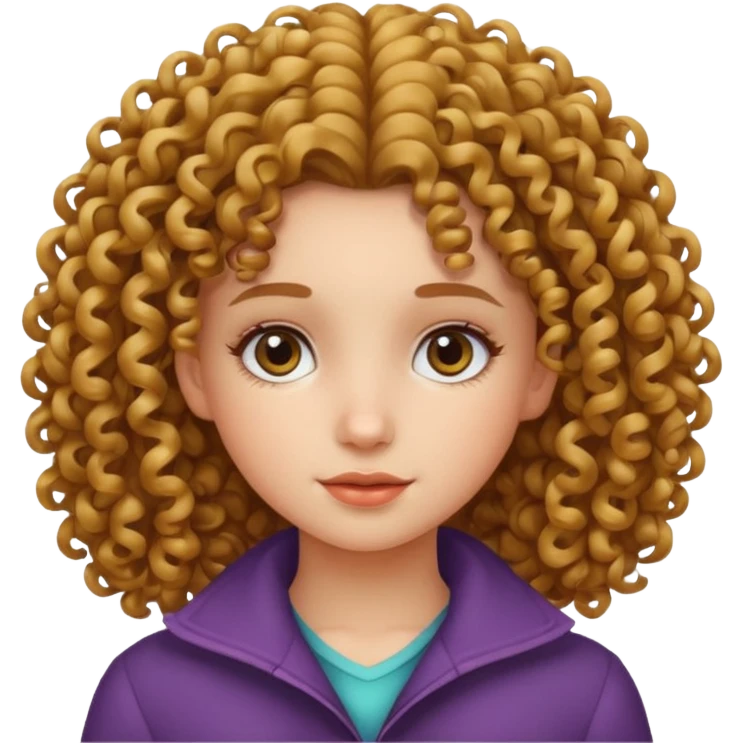 curly hair girl emoji