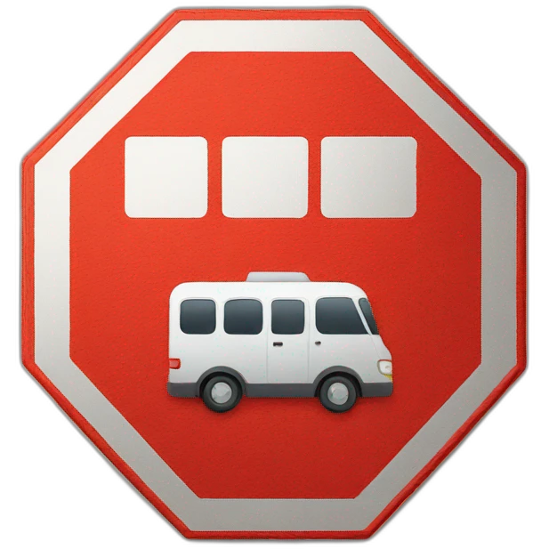 stop sign for public transport emoji