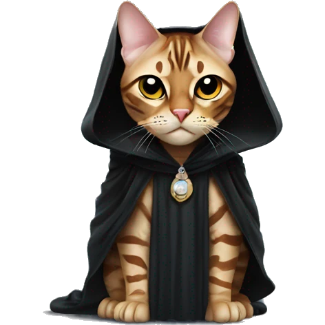 Bengal cat dressed as emperor palpatine emoji