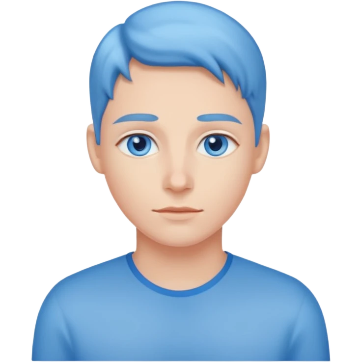 With beautiful blue eyes emoji