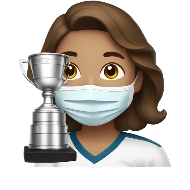 brown haired girl with a skincare face mask on and a stanley cup emoji