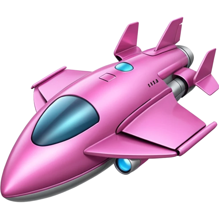 Pink spaceship emoji