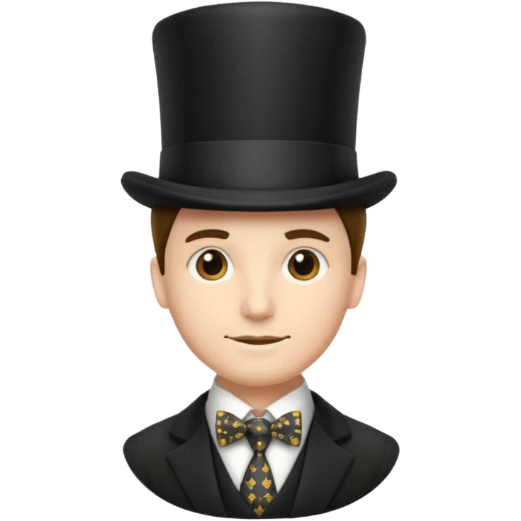 Man in top hat & tie emoji
