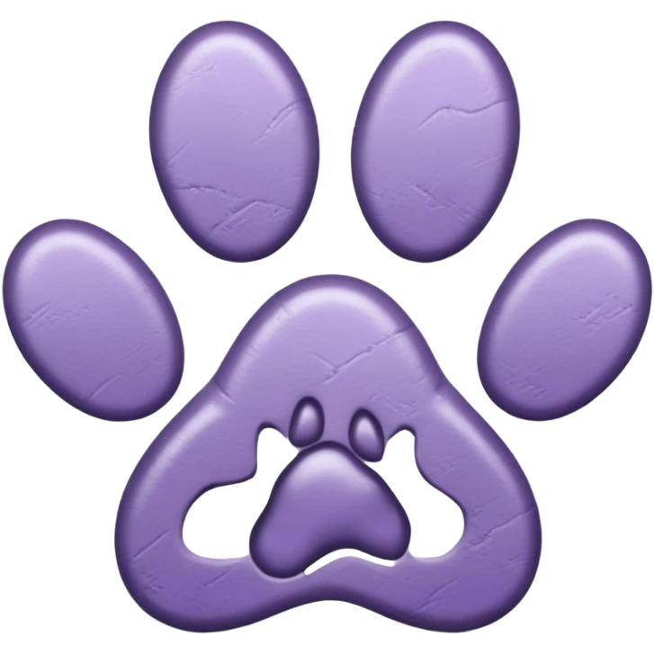 A dull purple Paw Printsi emoji