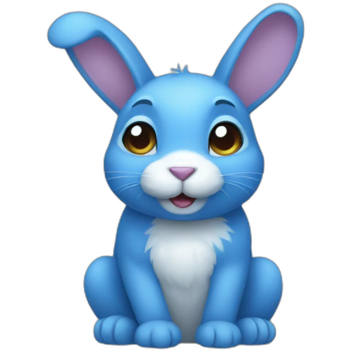 blue rabbit emoji