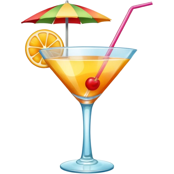 summer-themed emoji of a cocktail drink emoji