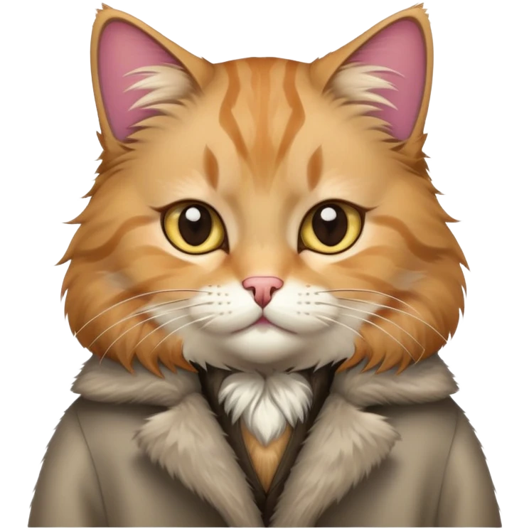 Cat wearing long coat emoji