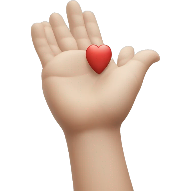 hand over heart and tilt head forward as if to express gratitude emoji