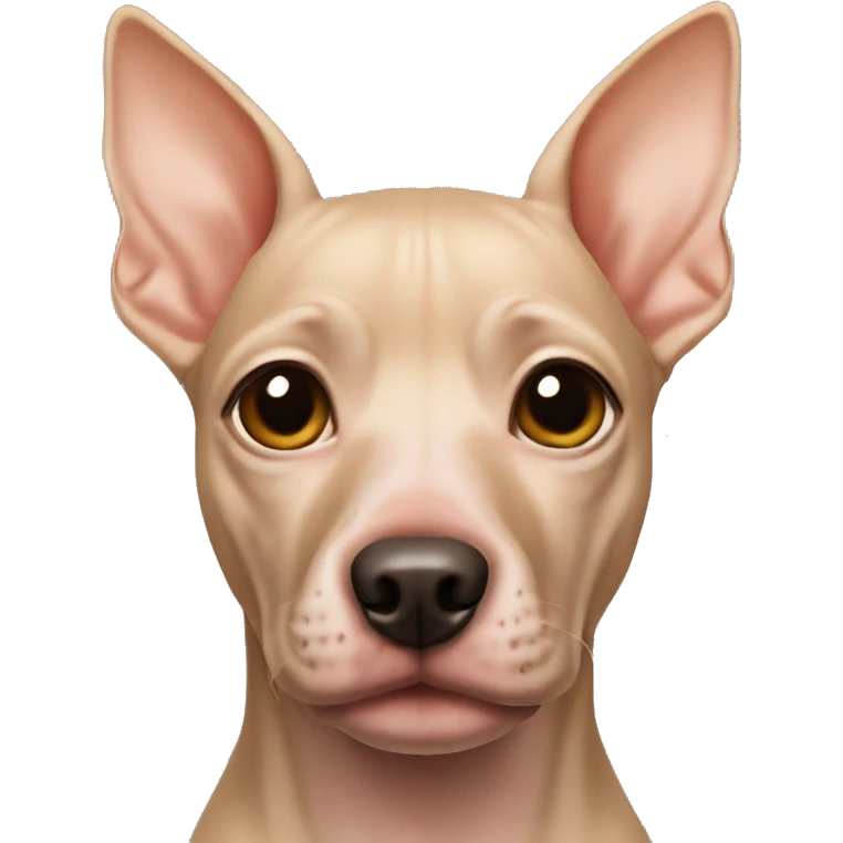 American hairless terrier apricot  emoji