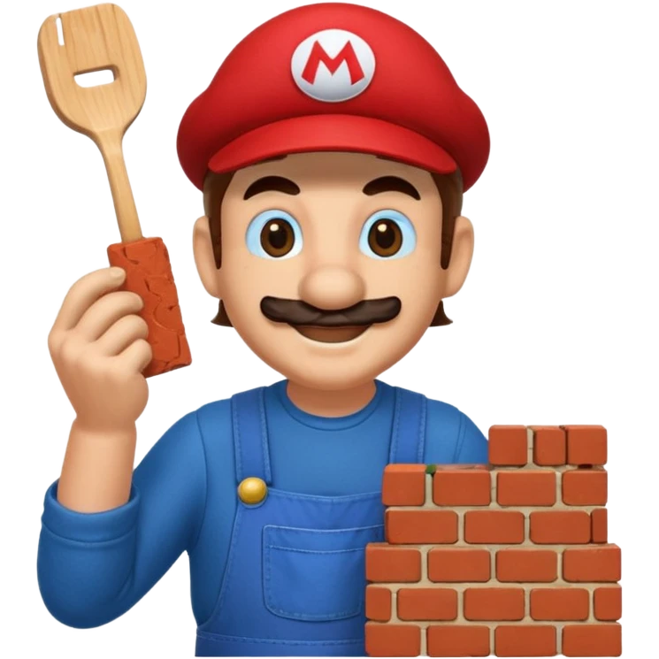 mario eating a brick emoji
