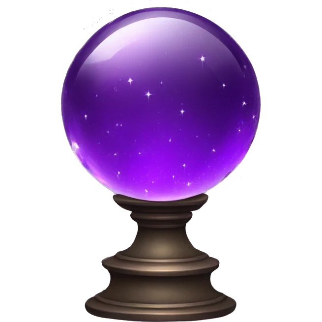 purple magic glass crystal ball on a pedestal emoji