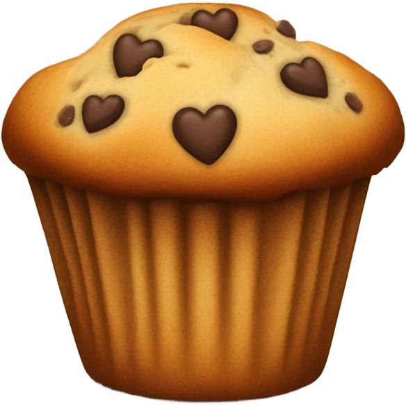 Muffin in the shape of a heart emoji