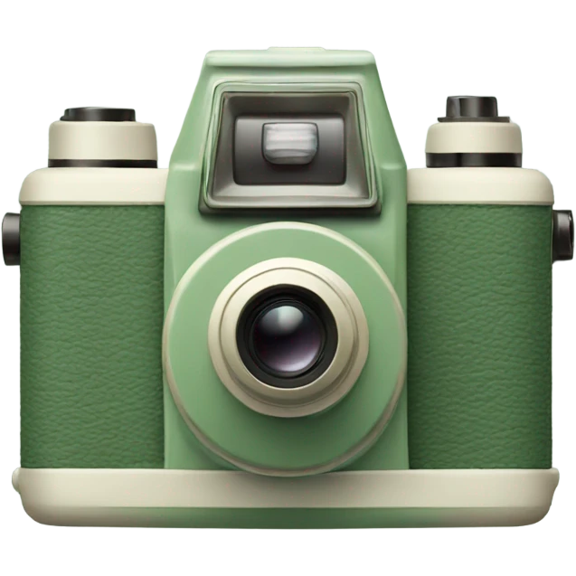 Sage green vintage camera emoji
