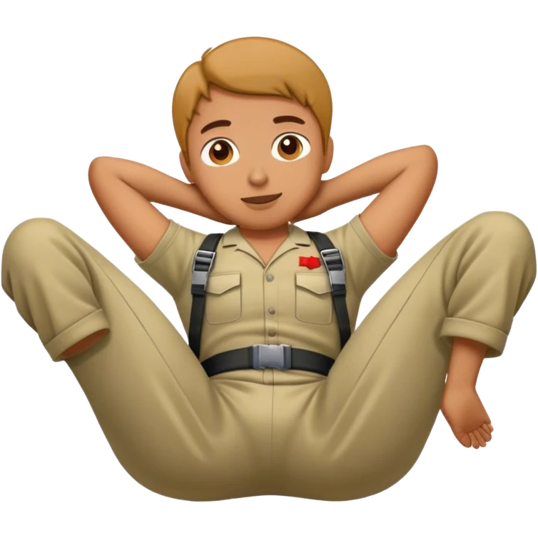 laying on back in gi emoji