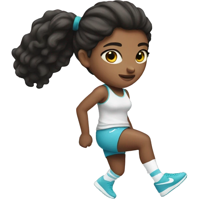 Girl with Nike socks  emoji