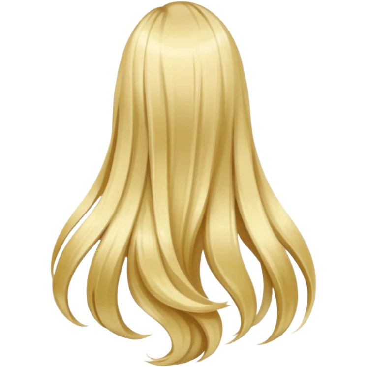 back view of long blonde hair emoji