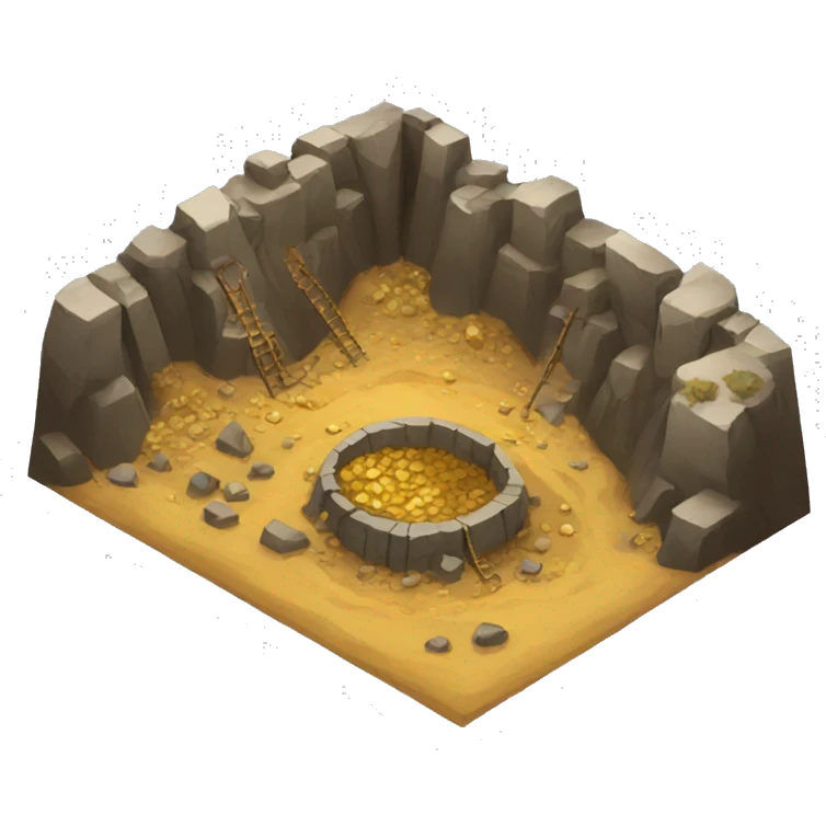 medieval gold mine pit emoji