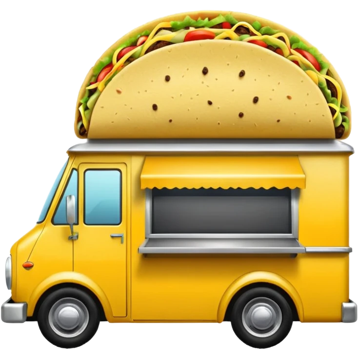yellow tacos truck. emoji