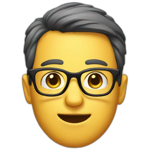 Nerd emoji with glasses  emoji