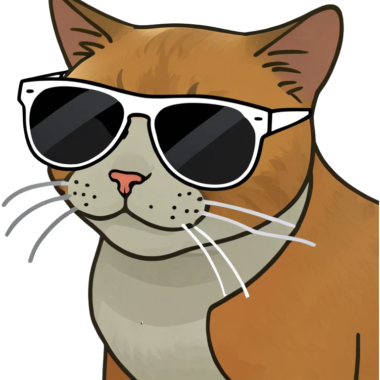 Cat with sunglasses emoji