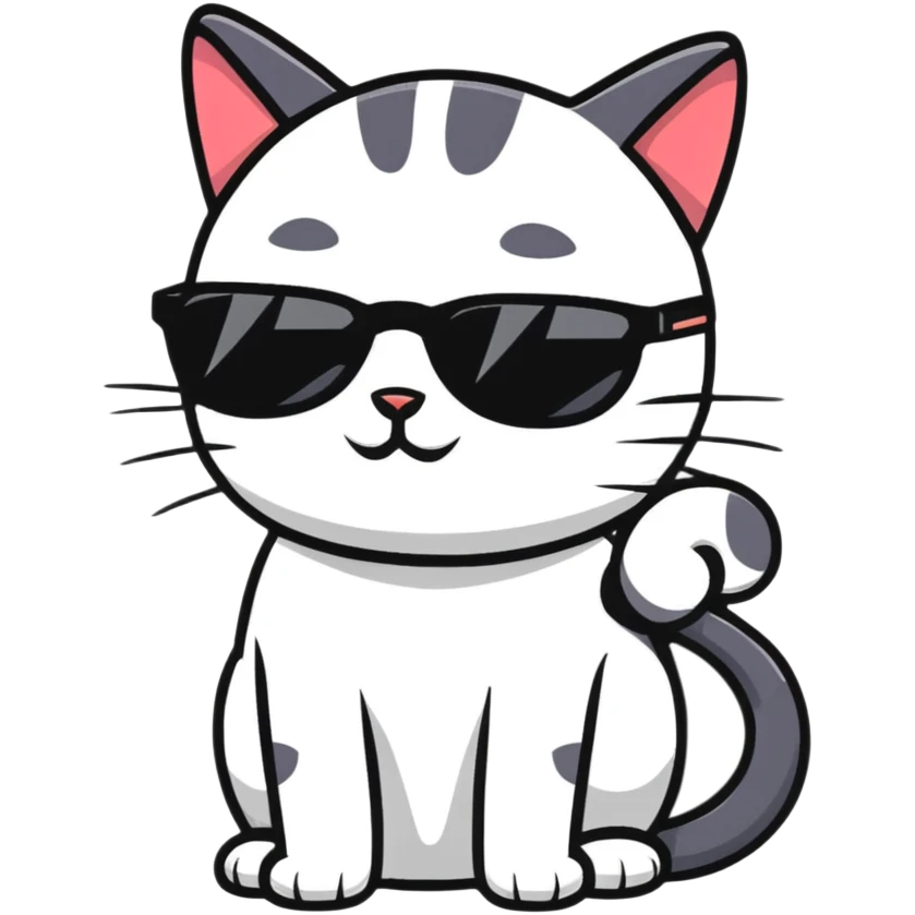 Cat with sunglasses emoji