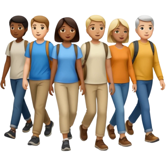 Line of people emoji