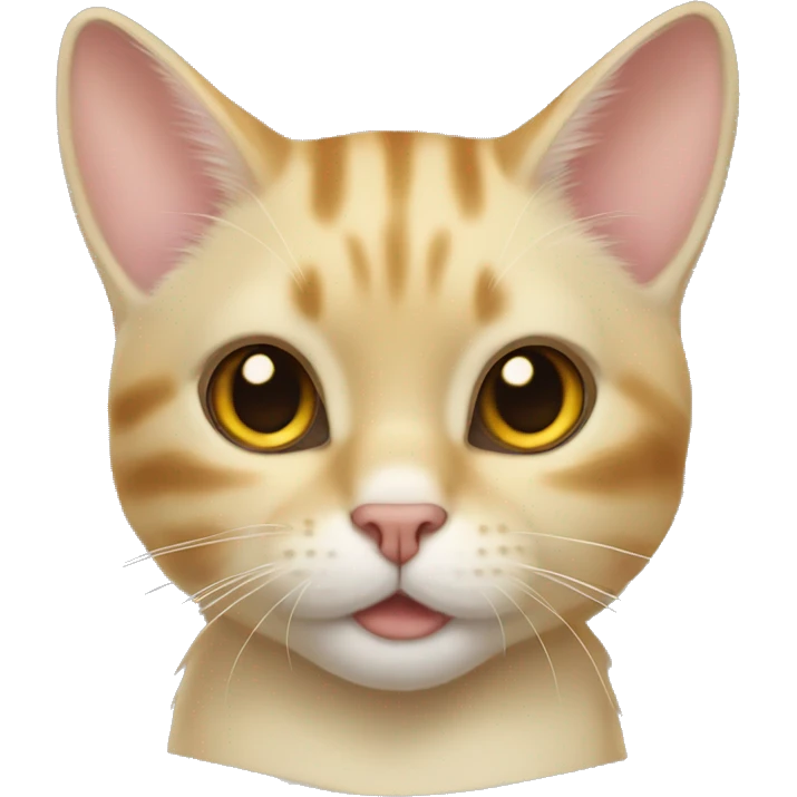 Coloring of a golden chinchilla cat emoji
