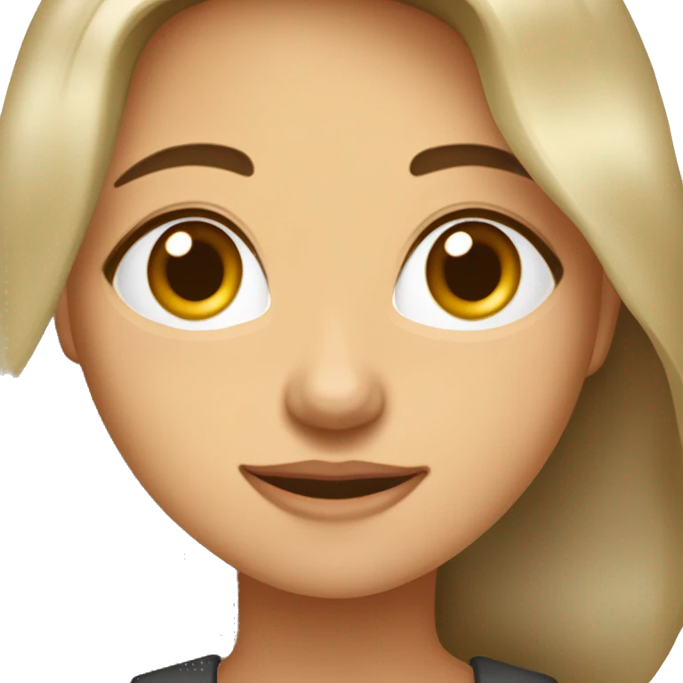 девушка с коричневым волосами чуть ниже плеч и зеленоватыми глазами emoji