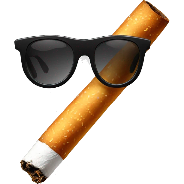 Cigarette with sunglasses emoji