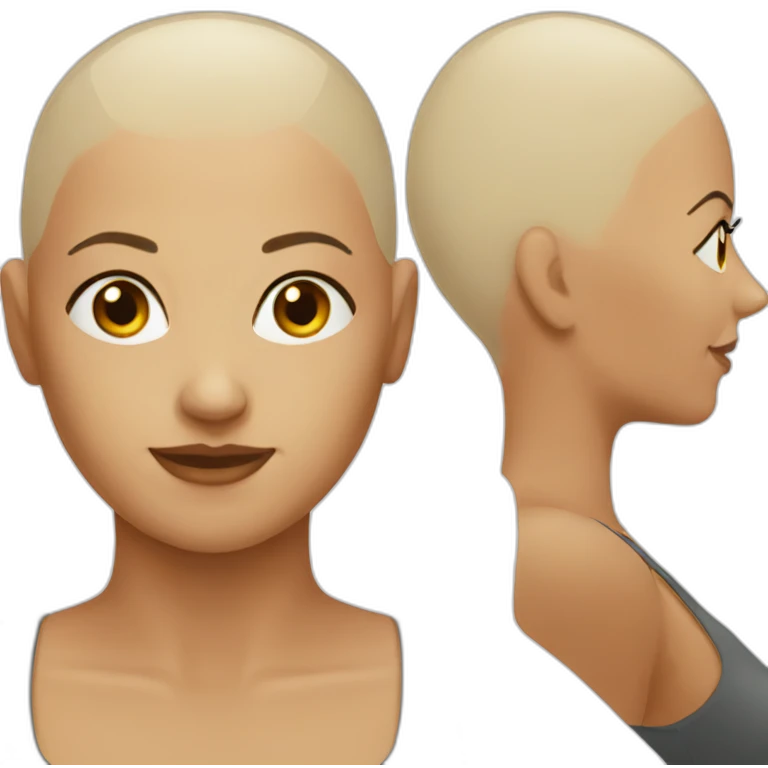 bald head women emoji