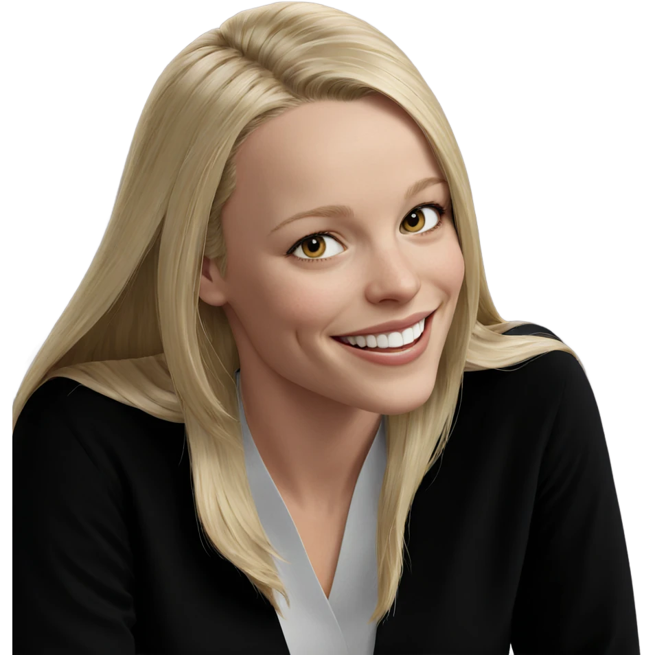 smiling blonde with long hair emoji