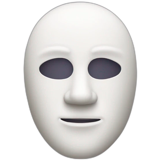 Guy with a white carmeval mask emoji