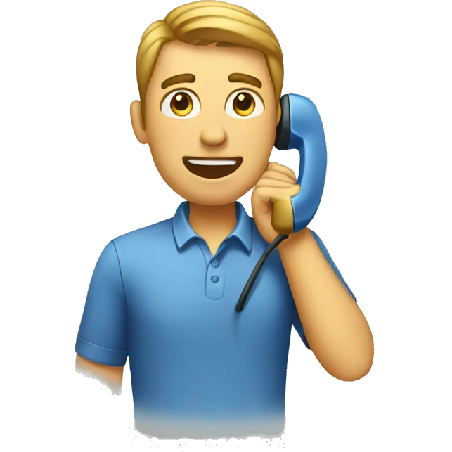 man talking to the phone emoji