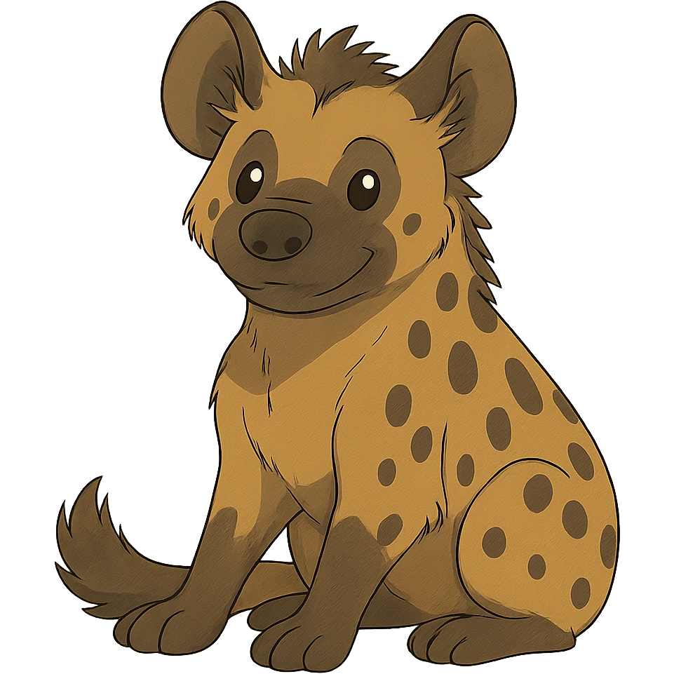 hyena, ghibli style emoji