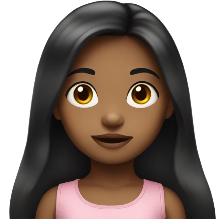 girl toddler with black long hair emoji