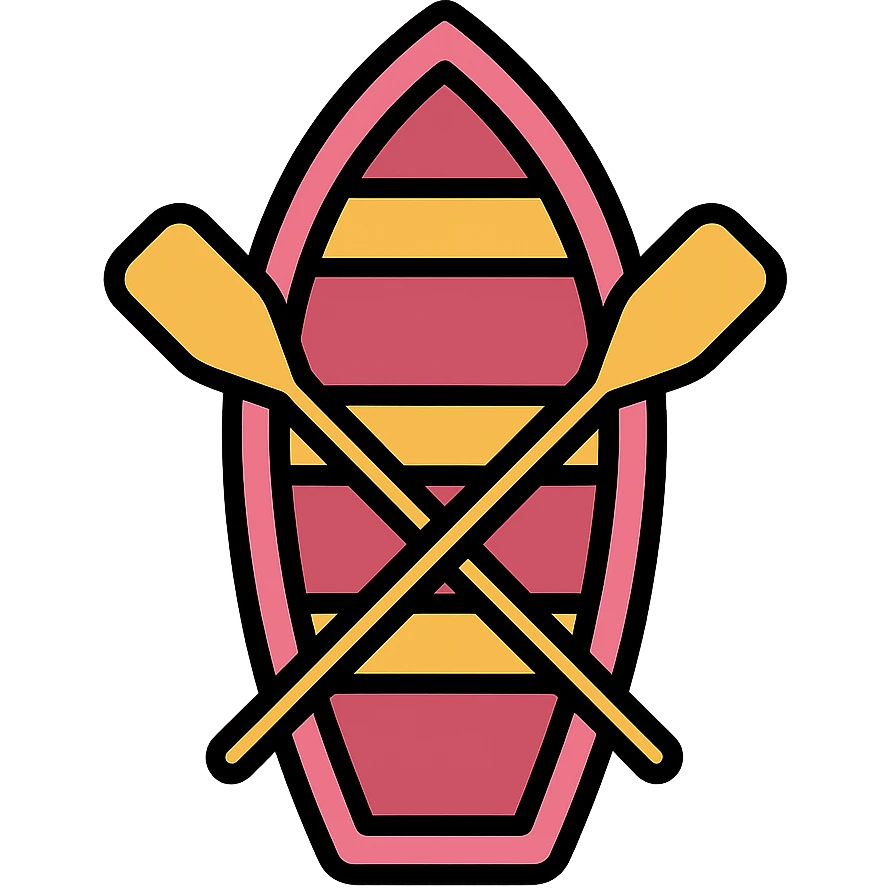 classic pink wooden rowing boat emoji