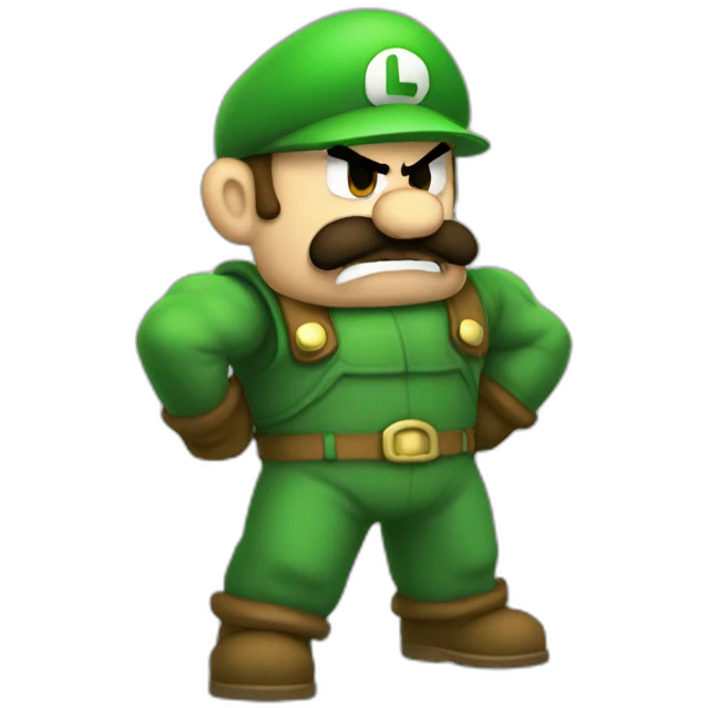 Luigi angry doomguy emoji