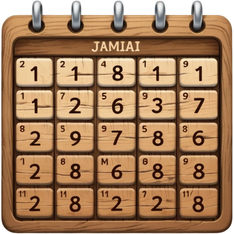 calendar wood emoji