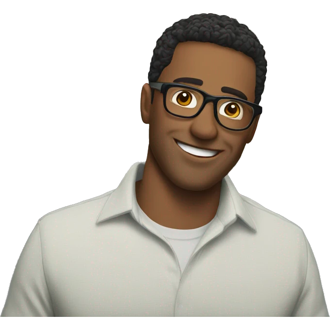 handsome man in glasses emoji