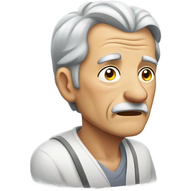 Old man tired emoji