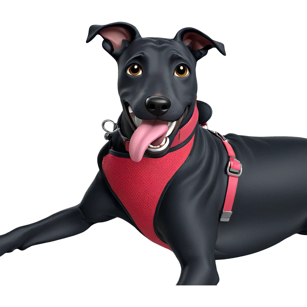 playful dog with tongue out emoji