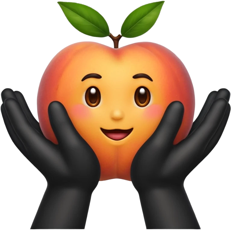 Peach with hands on it emoji