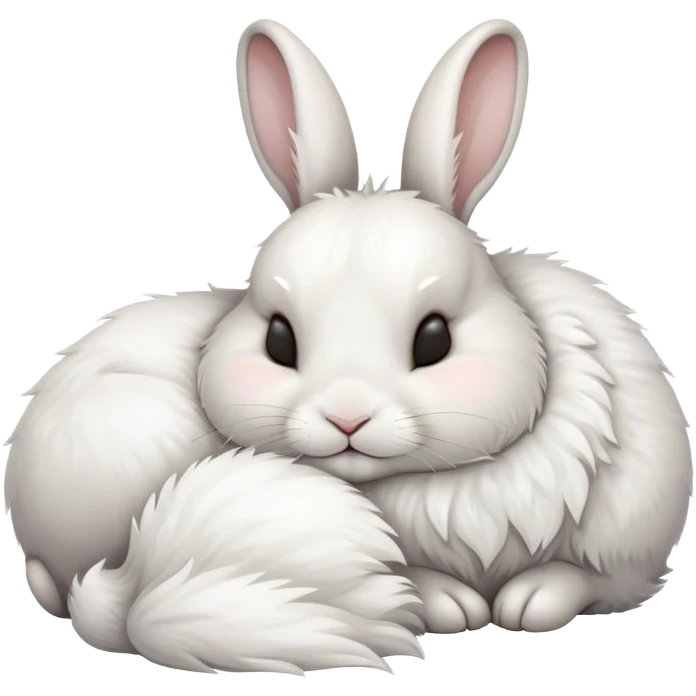 cute rabbit sleeps emoji