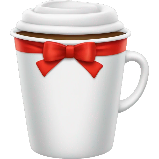 cup with red bows  emoji