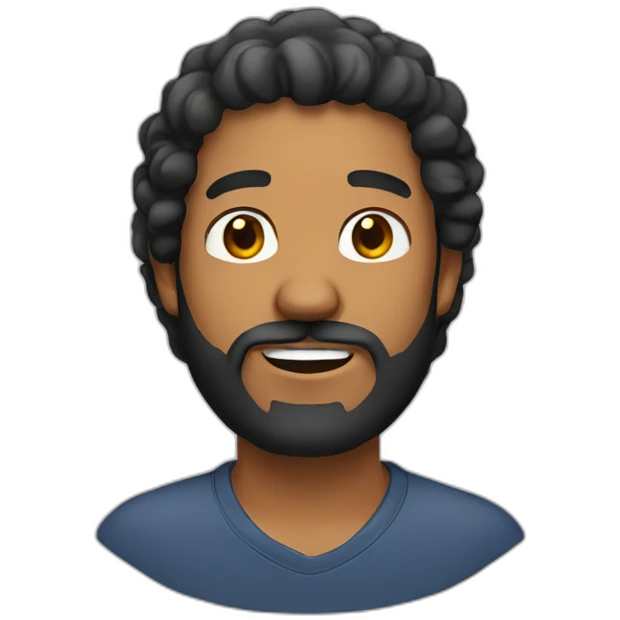 Brown man with a beard emoji