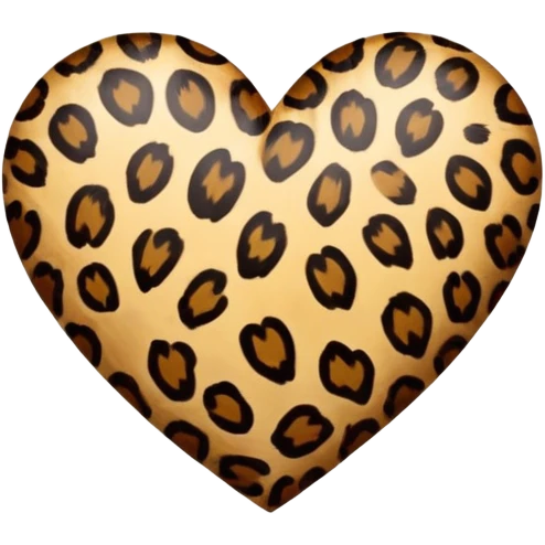 leopard print heart emoji