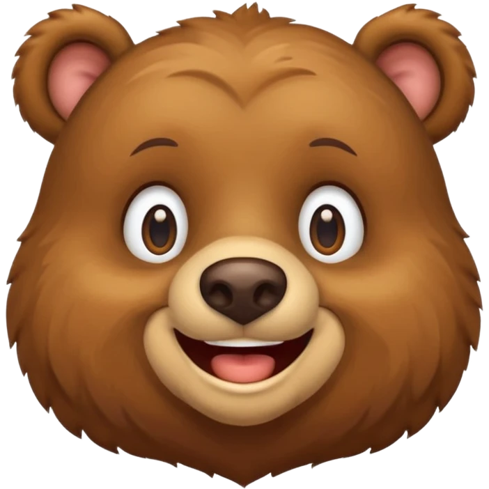un ours très joyeux emoji