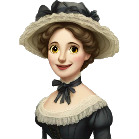 victorian woman frame emoji