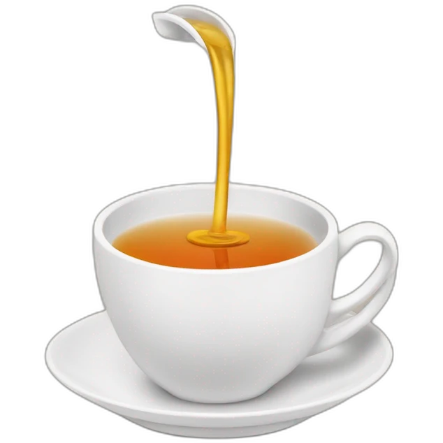 Pouring tea from teapot into a tea cup emoji